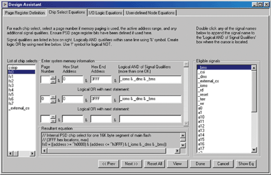  Chip Select Equations