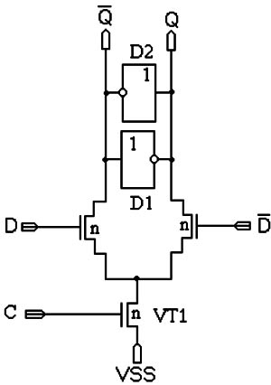 D-триггер с дифференциальным входным каскадом