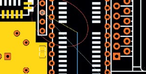 Анализ наводок в соседних проводниках при прокладке трассы в пакете Expedition PCB