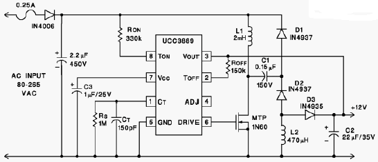 Типовая схема включения UC3889