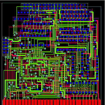 Плата, разведенная с помощью shape-based трассировщика